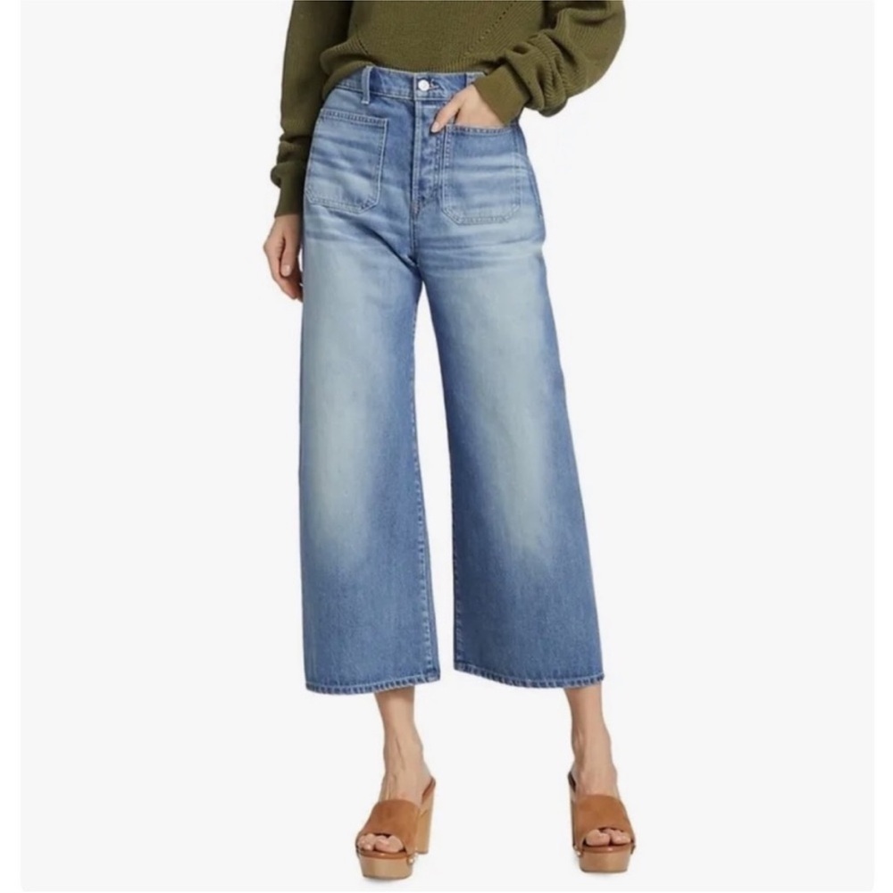 NWT Veronica Beard Grant Wide Leg Denim Jeans Size 28